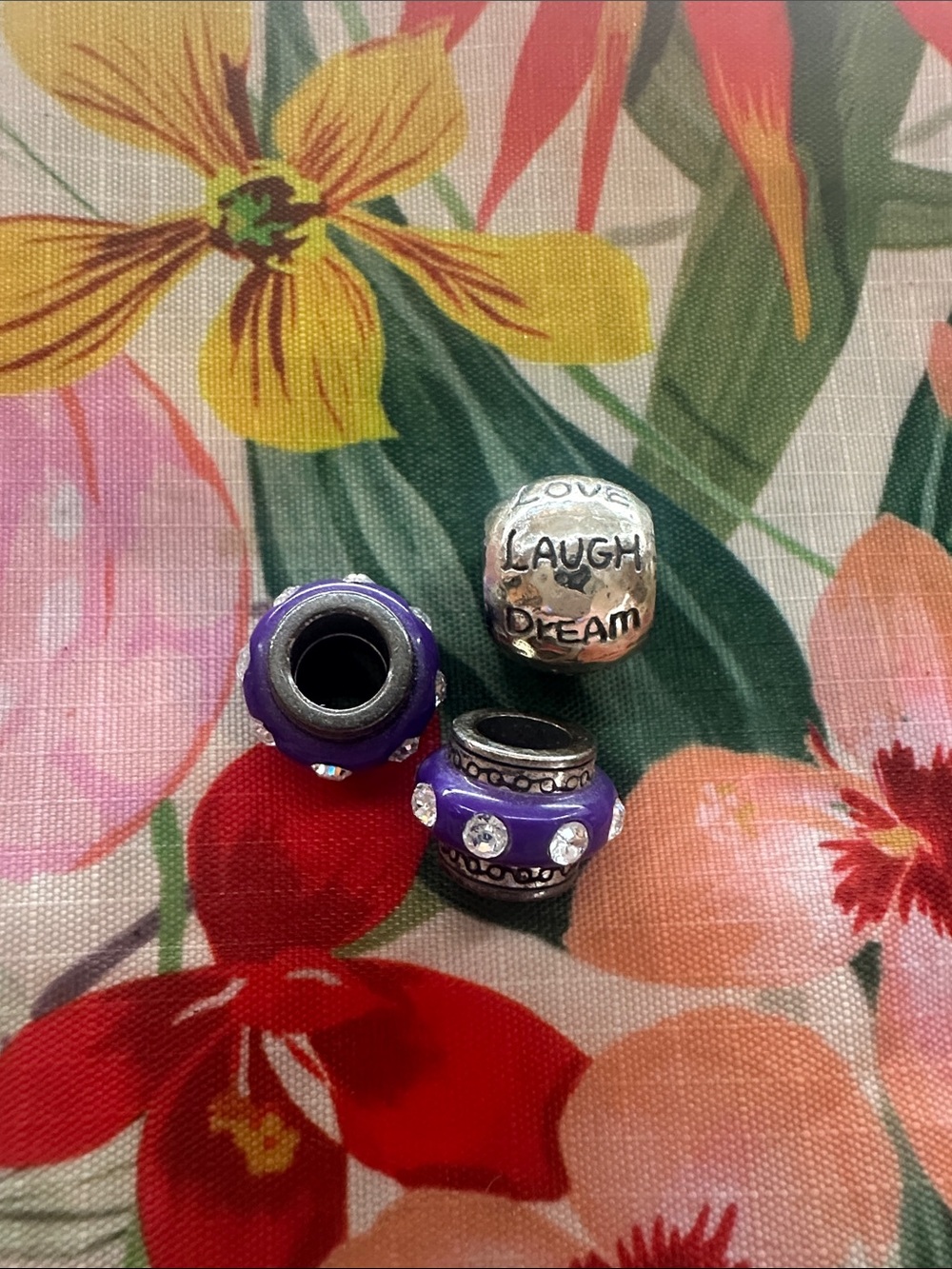 Brighton Purple & Silver Bead Charms